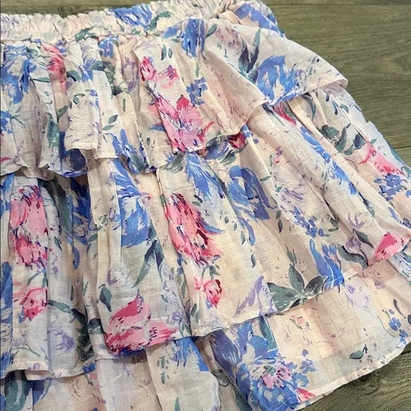 Love Shack Fancy, Brynlee Skirt in Whispering Lilac - Picture 9 of 11